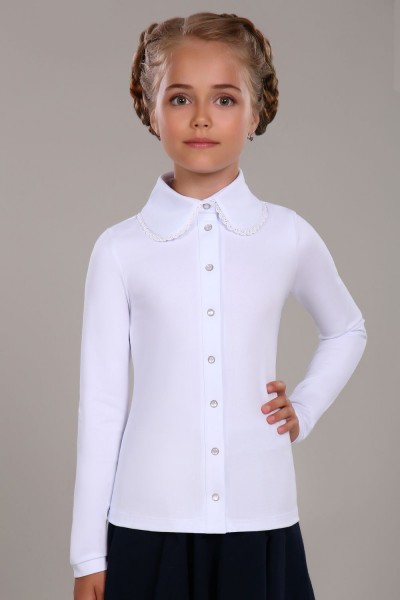 Блузка для девочки Агата 13258 - белый (Н)